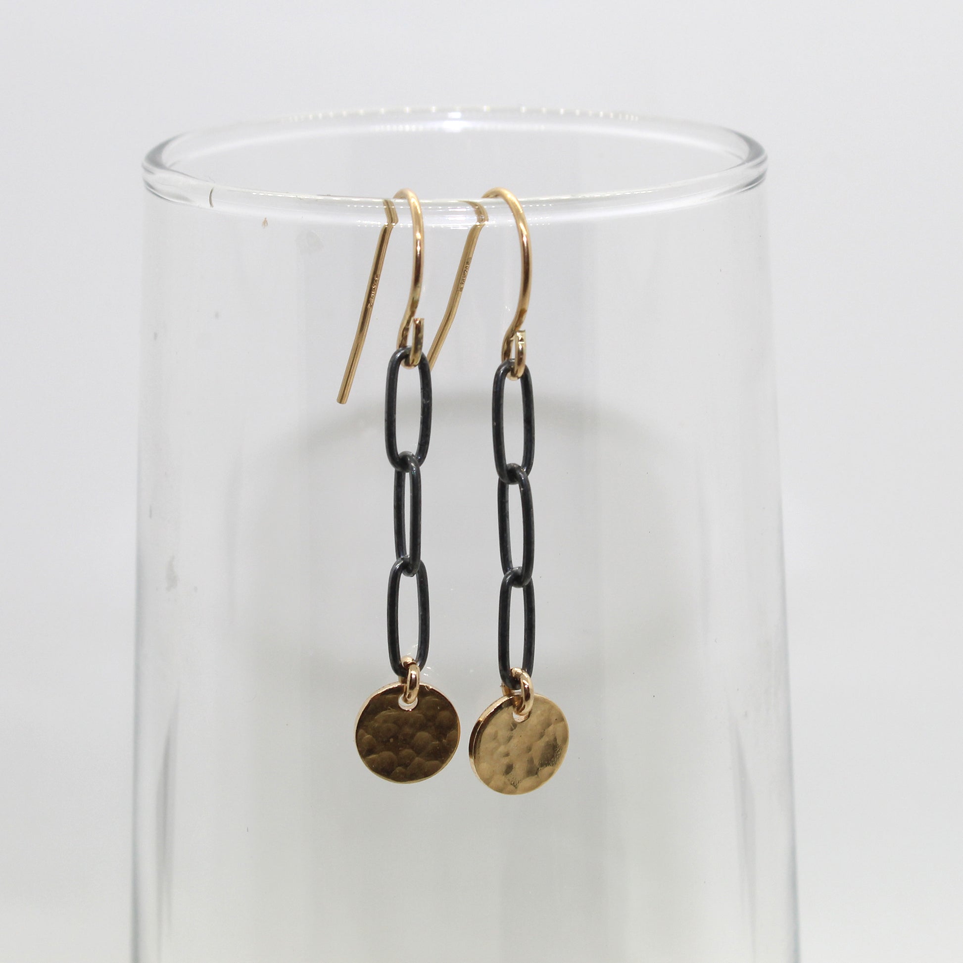 Dark Coin Link Earrings image 3