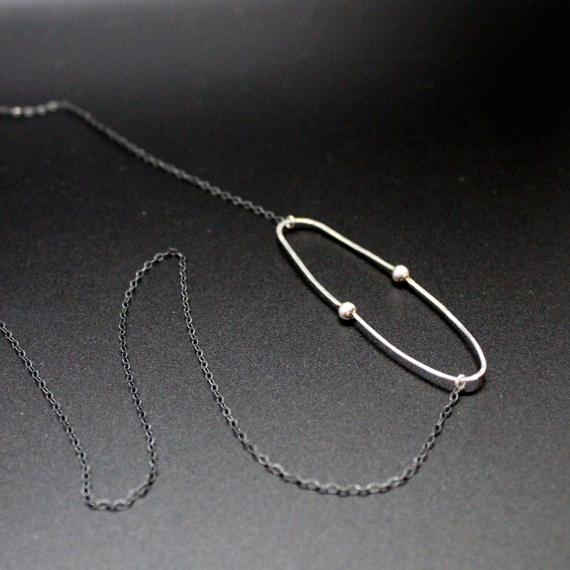 Oval Dot Asymmetrical Necklace image 1