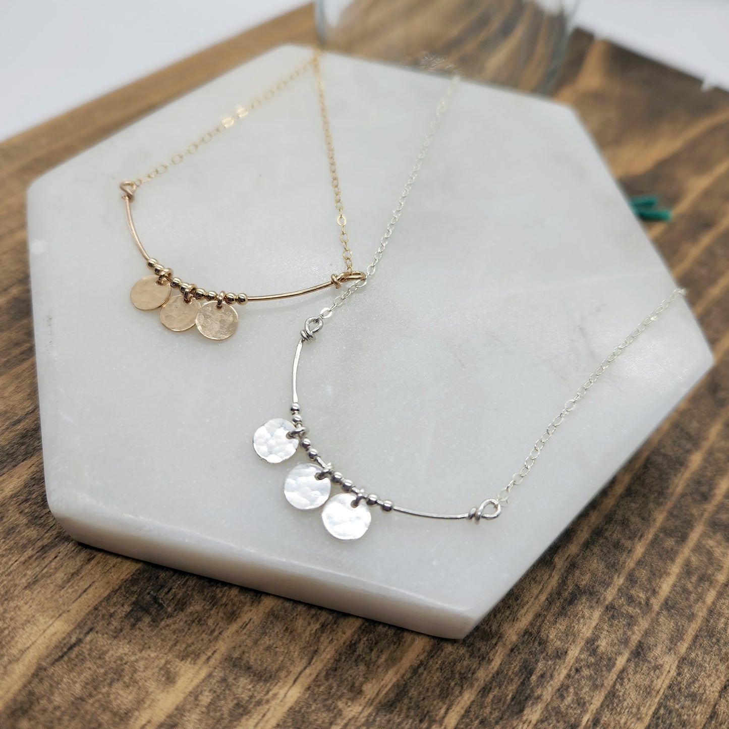 Three Dot Bar Necklace image 1