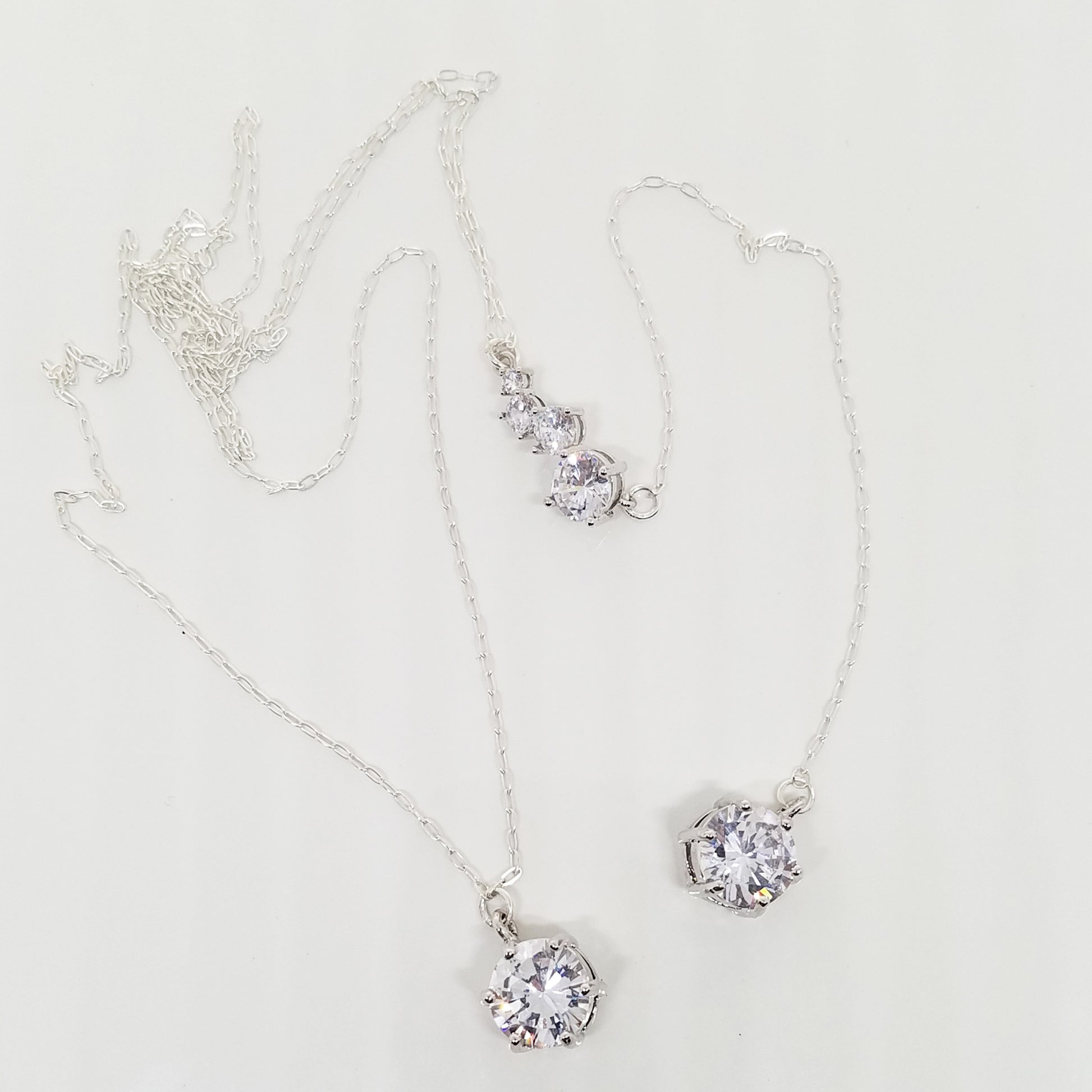 Back Drop Round CZ Bridal Y Lariat Necklace image 5