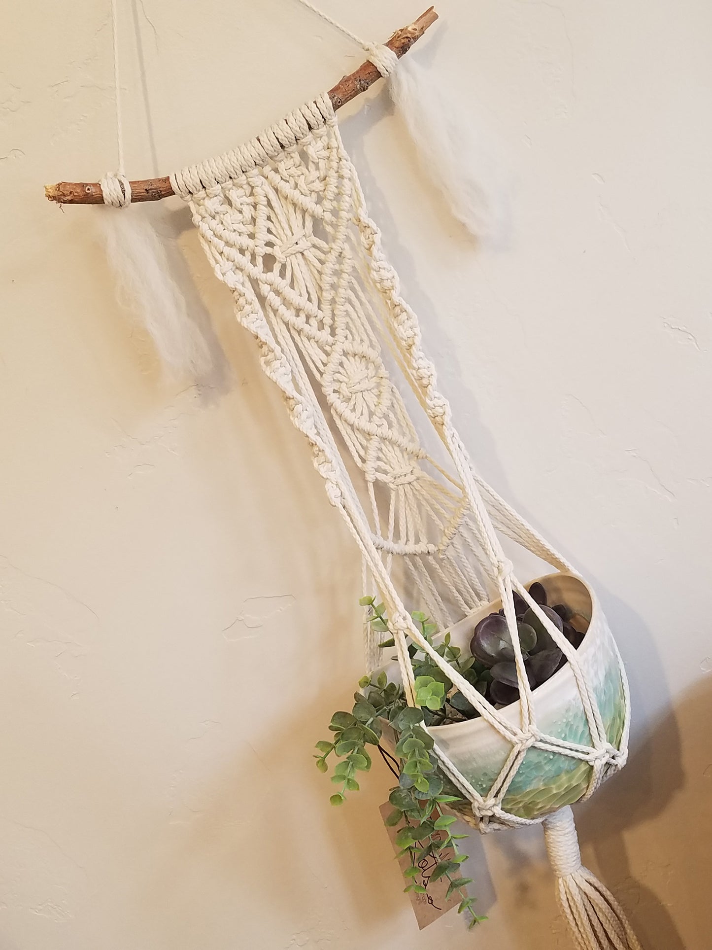 Forget Me Knots Macrame Wall Plant Hanger image 1