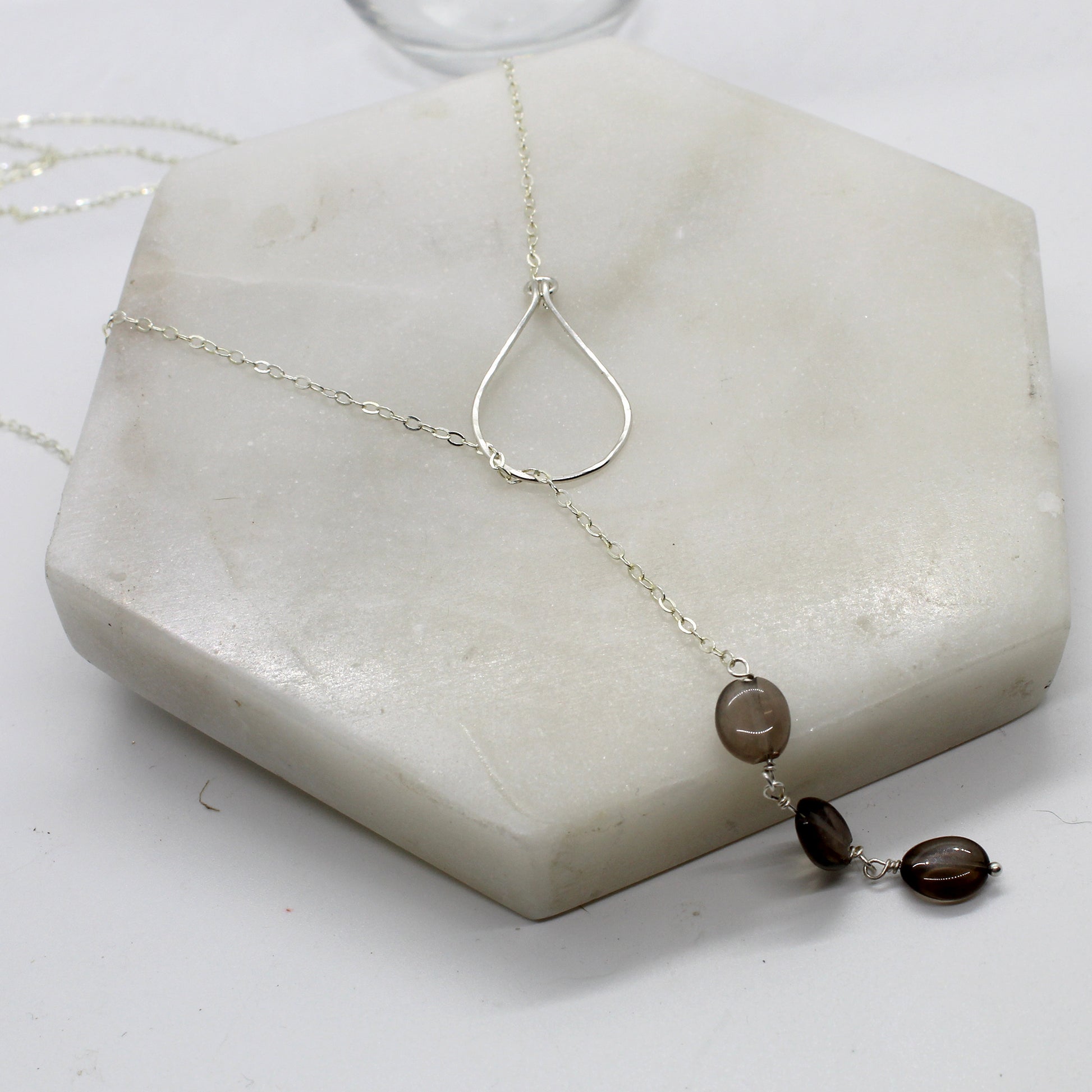 Bridgette Smoky Quartz Lariat Necklace image 6