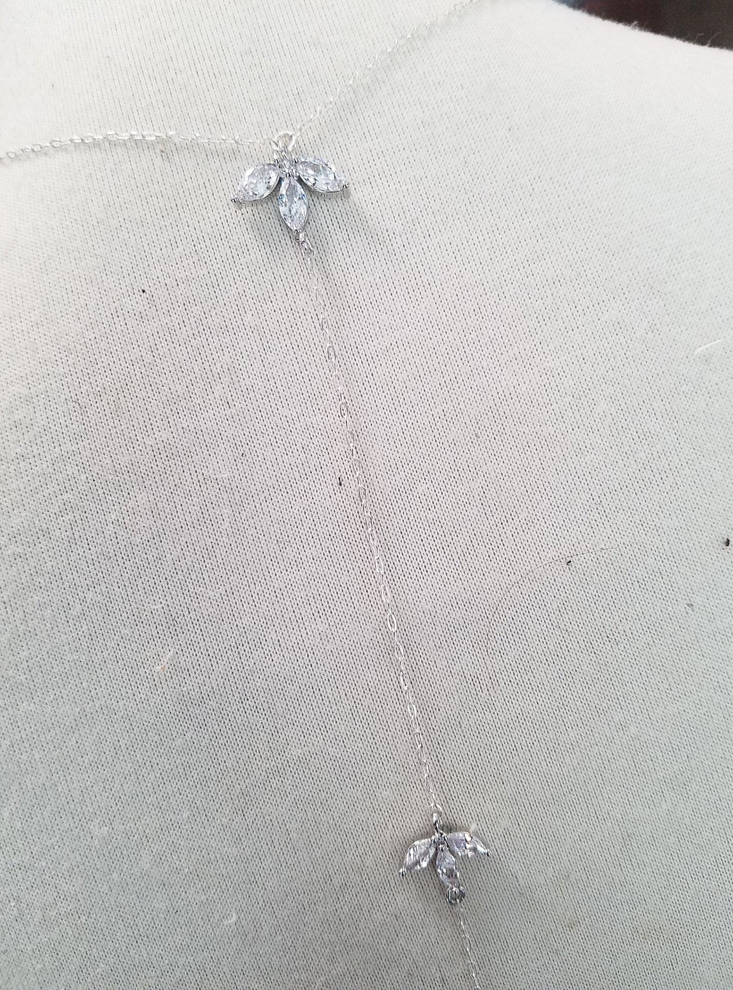 Back Drop Fleur De Lis Bridal Y Lariat Necklace image 9