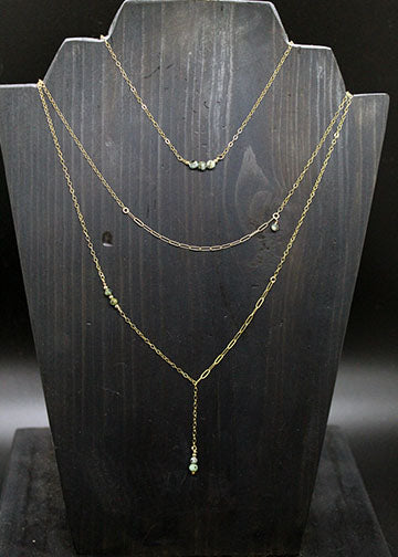 Asymmetrical African Turquoise Necklace image 6