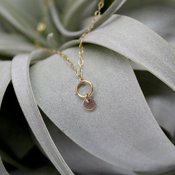 Itty Bitty Coin Hoop Necklace image 1