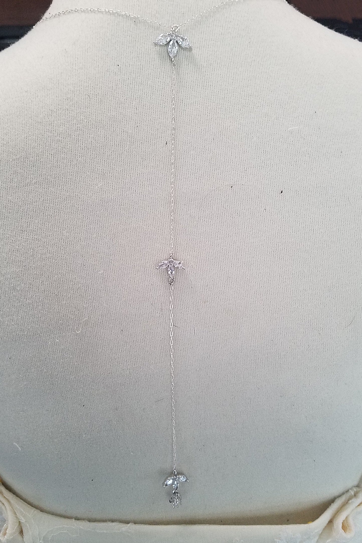 Back Drop Fleur De Lis Bridal Y Lariat Necklace image 7