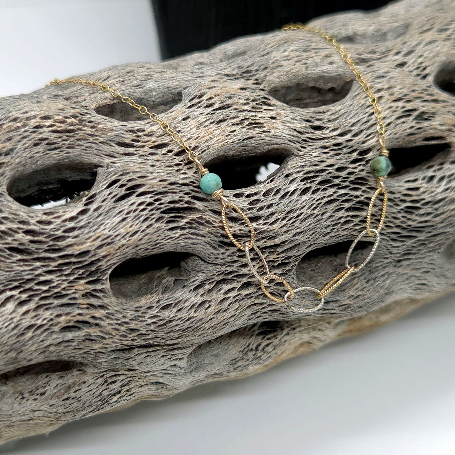 Bianca African Turquoise Link Necklace