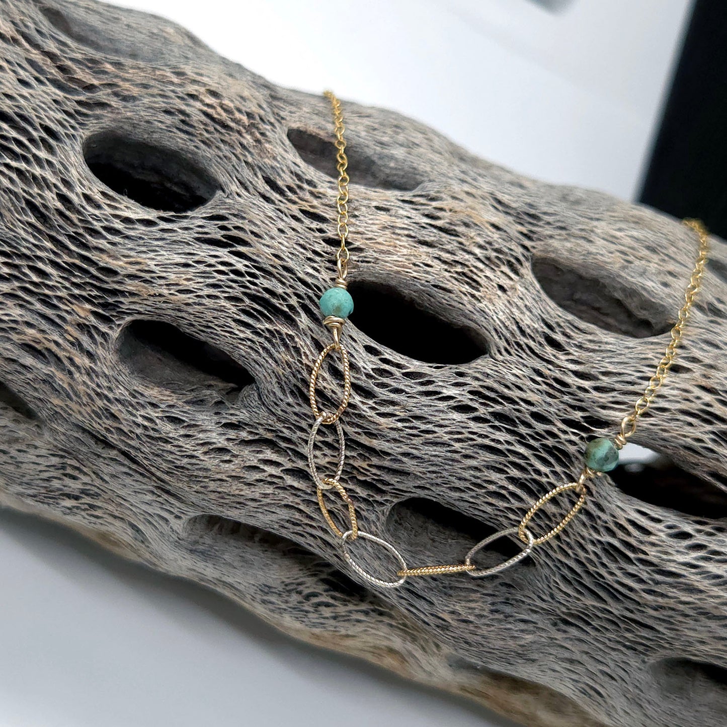 Bianca African Turquoise Link Necklace