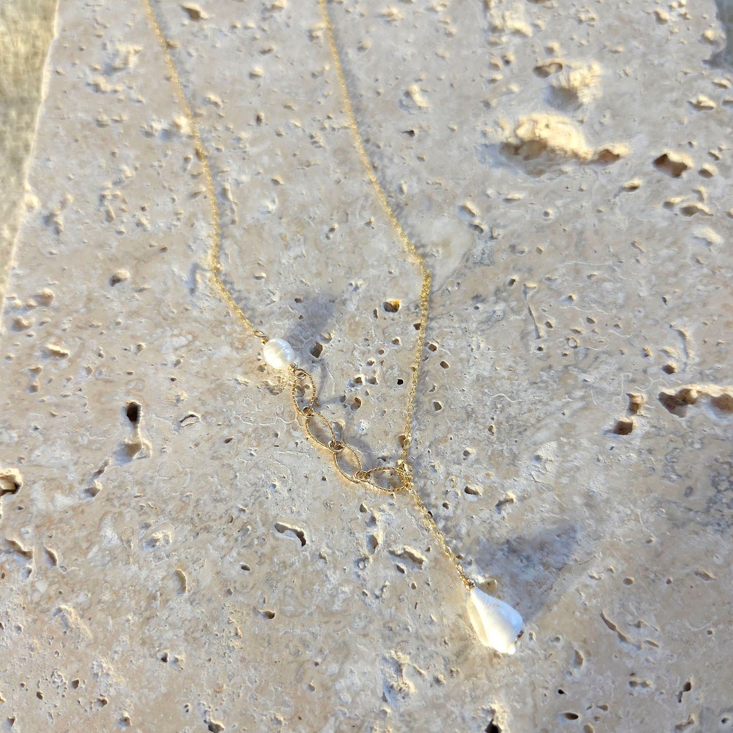 Beth Freshwater Pearl Lariat Necklace