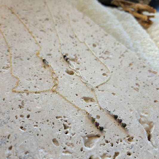 Saylor Tourmaline Lariat Necklace