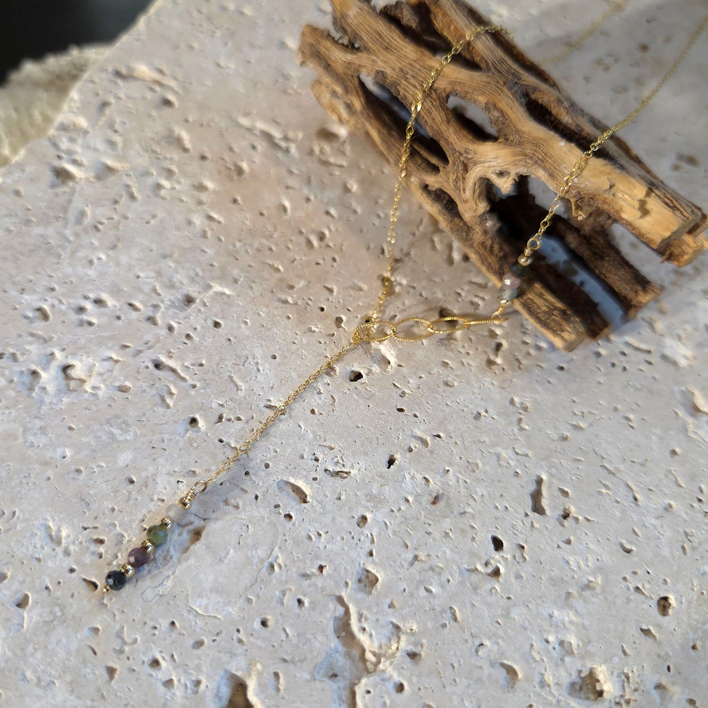 Saylor Tourmaline Lariat Necklace
