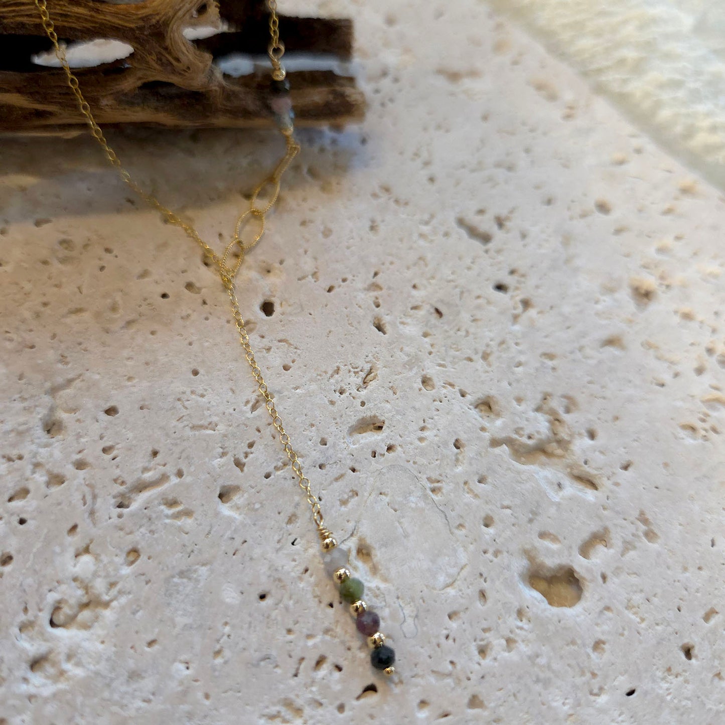 Saylor Tourmaline Lariat Necklace