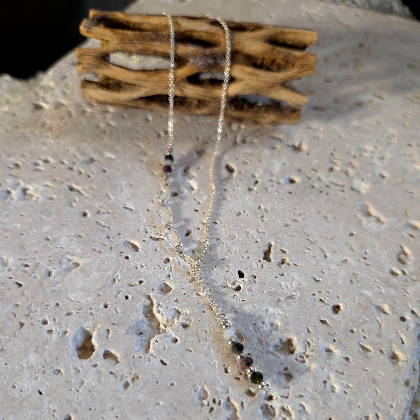 Saylor Tourmaline Lariat Necklace