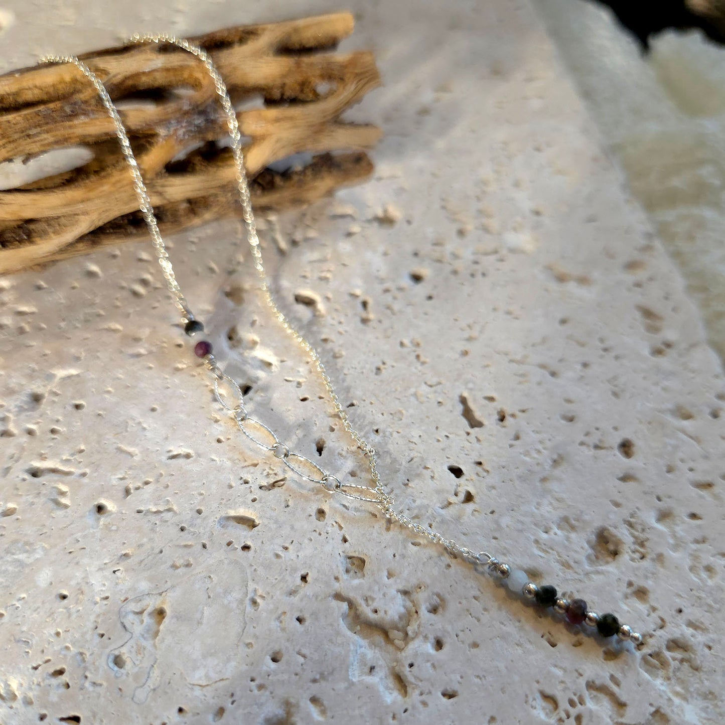 Saylor Tourmaline Lariat Necklace