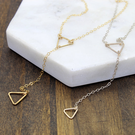 Triangle Drop "Y" Necklace image 0