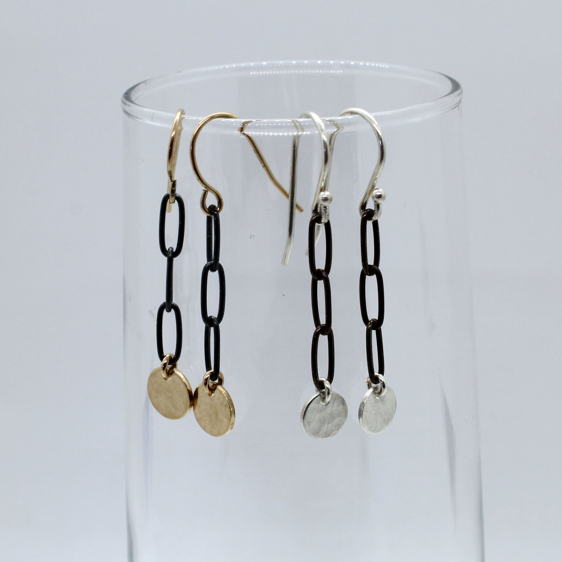 Dark Coin Link Earrings image 0