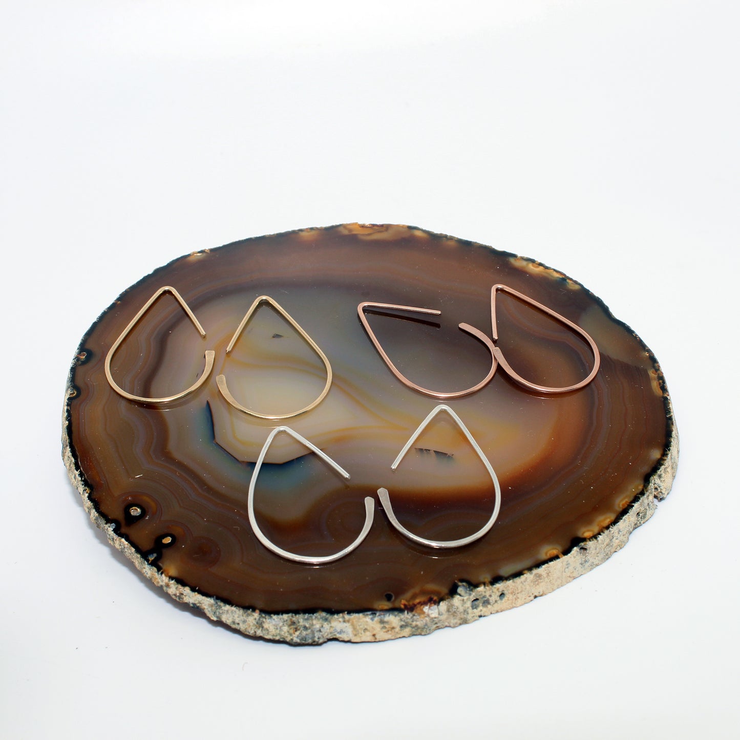 Small Teardrop Threader Earrings image 0