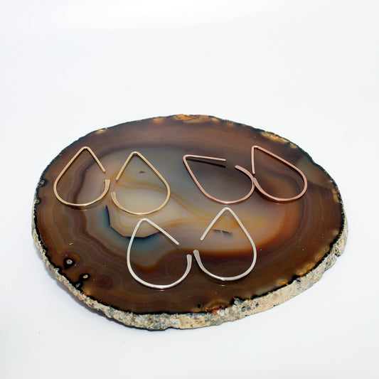 Small Teardrop Threader Earrings image 0