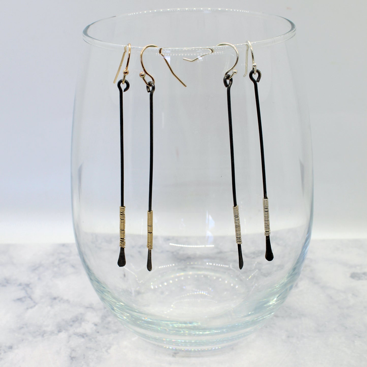 Wrapped Bar Earrings image 1