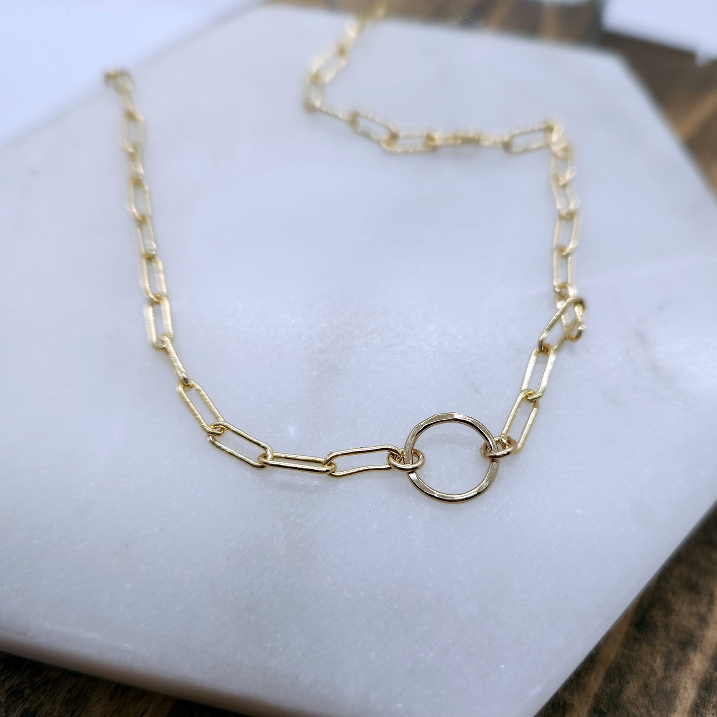 Paperclip Chain Circle Choker image 3