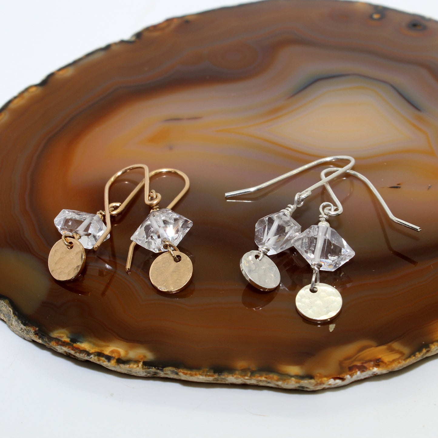 Hailey Herkimer Diamond Coin Earrings image 1
