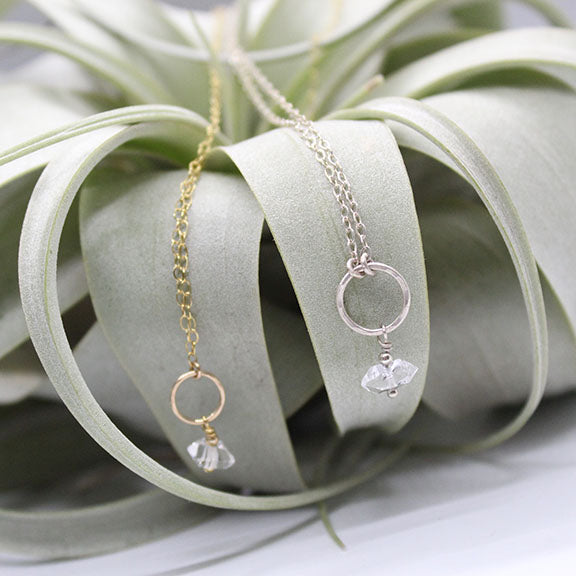 Herkimer Ring Drop Necklace image 0
