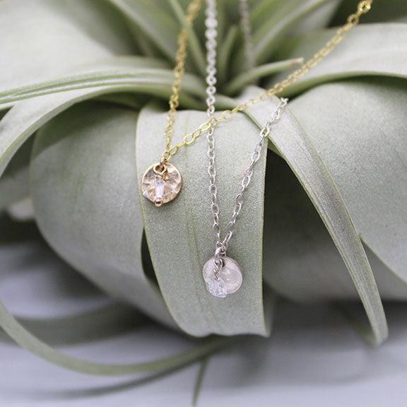 Herkimer Coin Necklace image 0