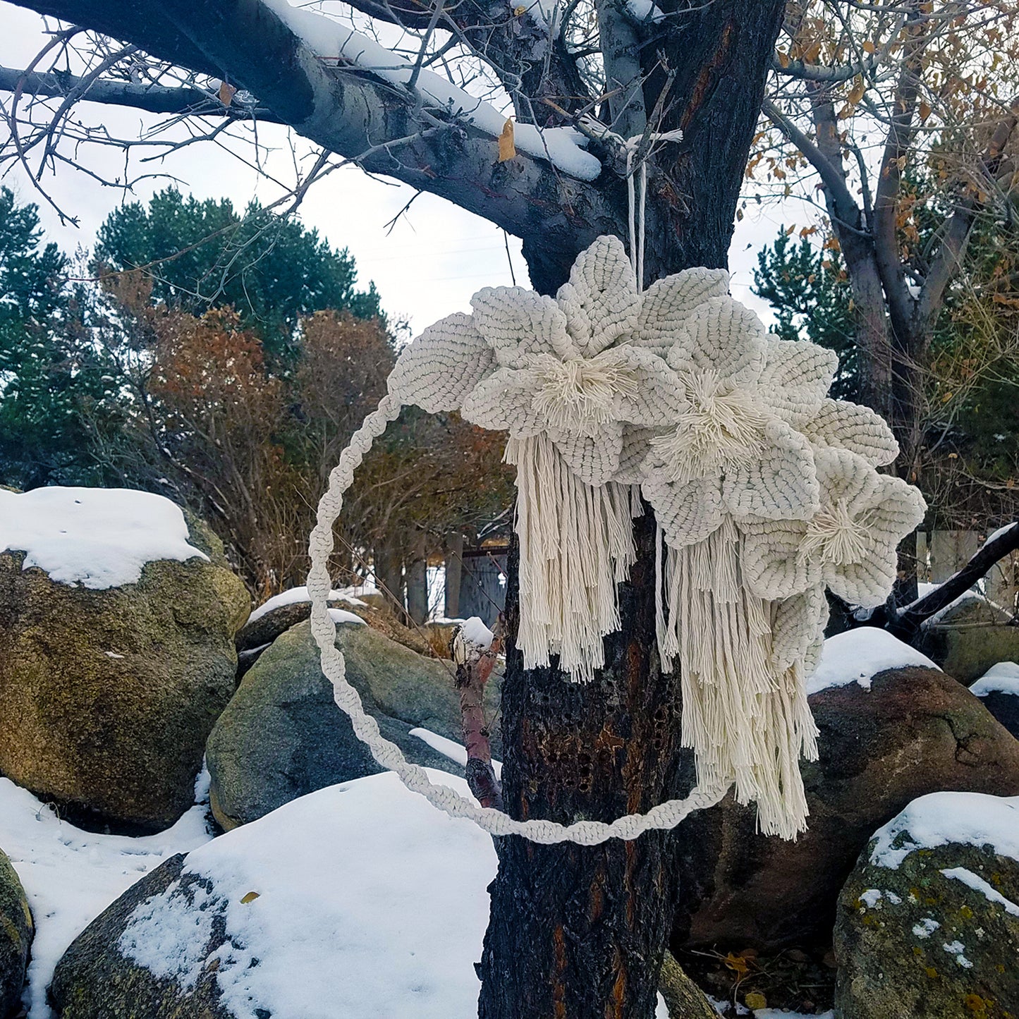 Forget Me Knots Macrame Wreath image 3