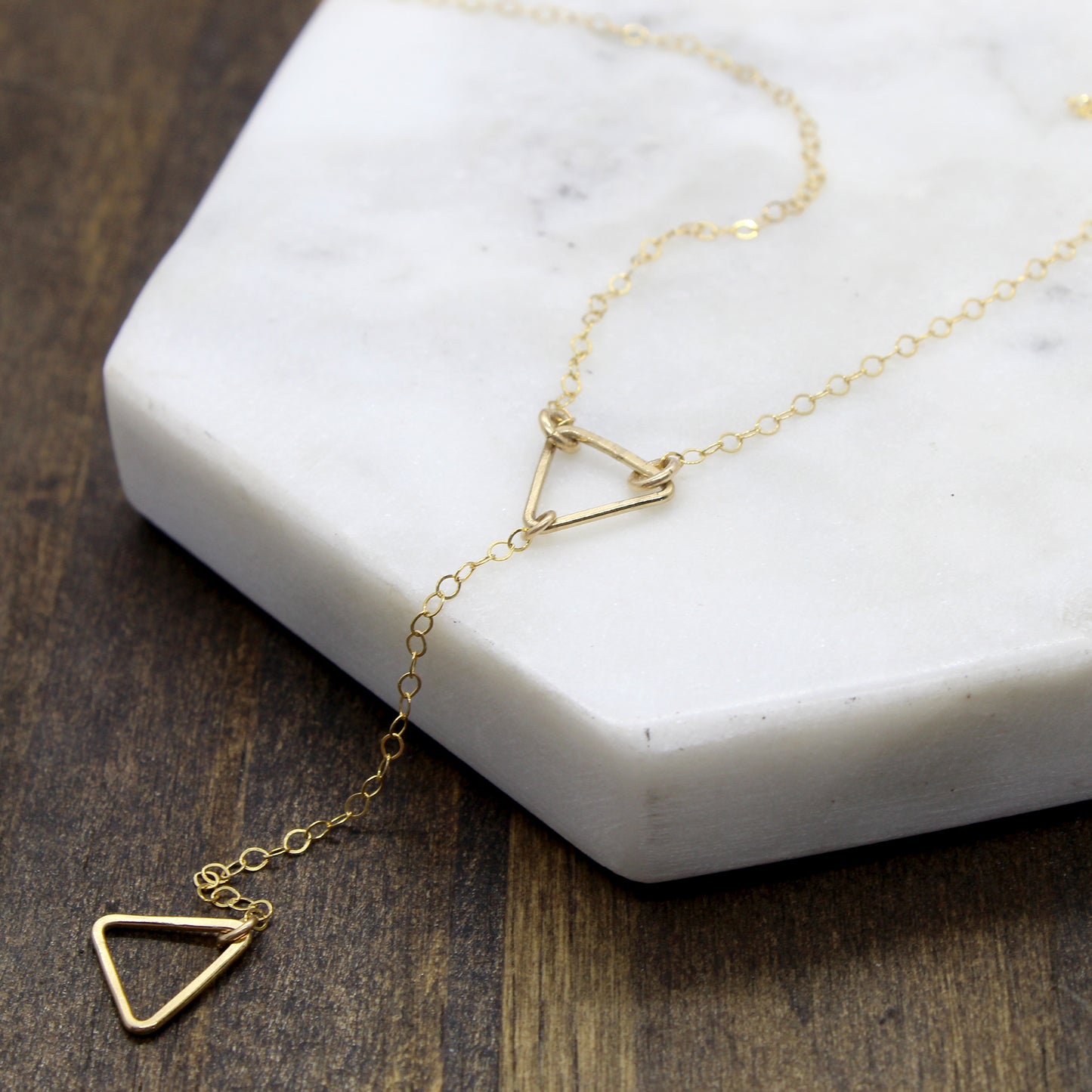 Triangle Drop "Y" Necklace image 3