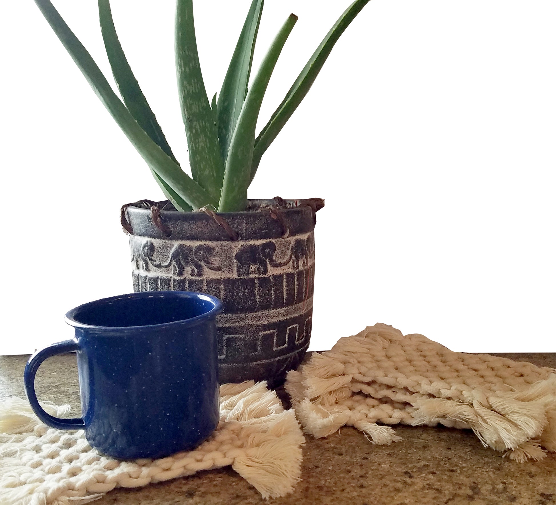 Forget Me Knots Macrame Coasters (Set of 2 or 4) image 3