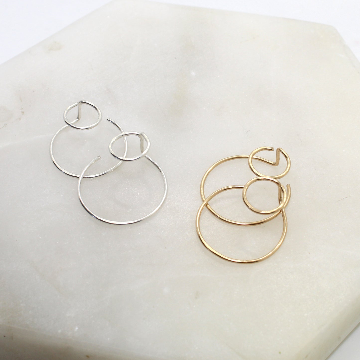 Circle Ear Jacket Earrings image 2