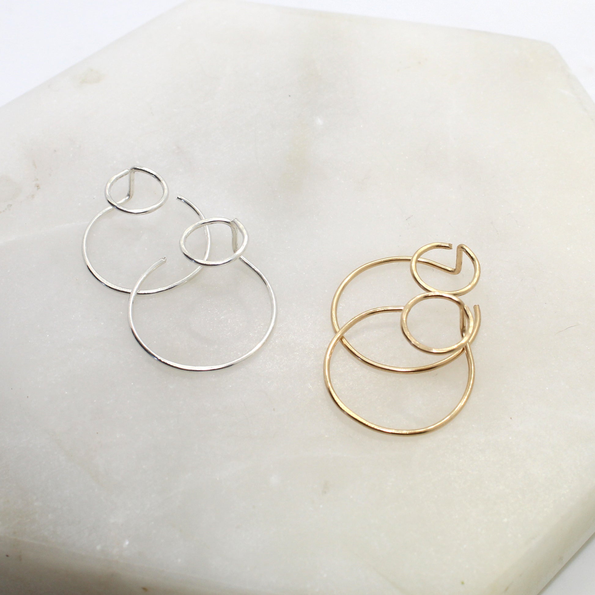 Circle Ear Jacket Earrings image 2