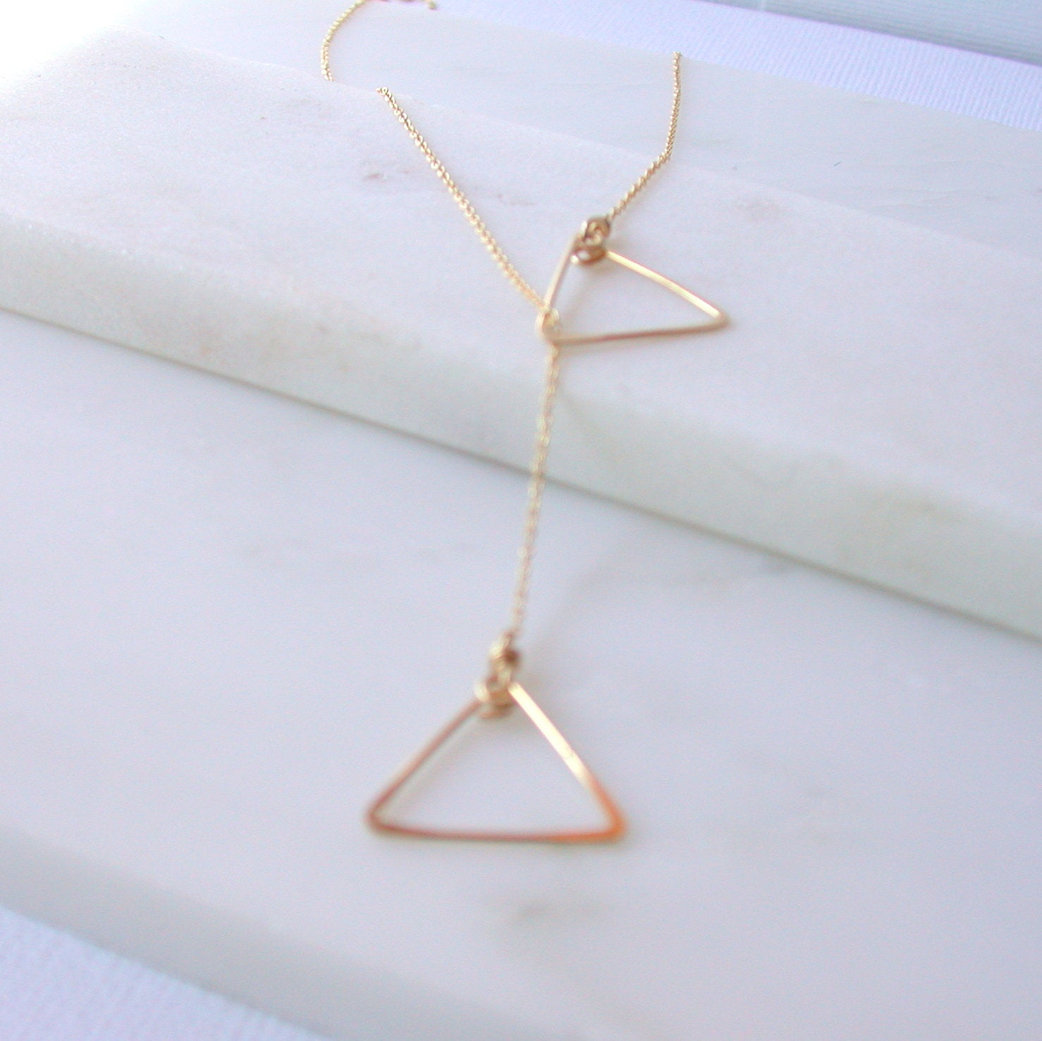 Triangle Lariat Necklace image 3