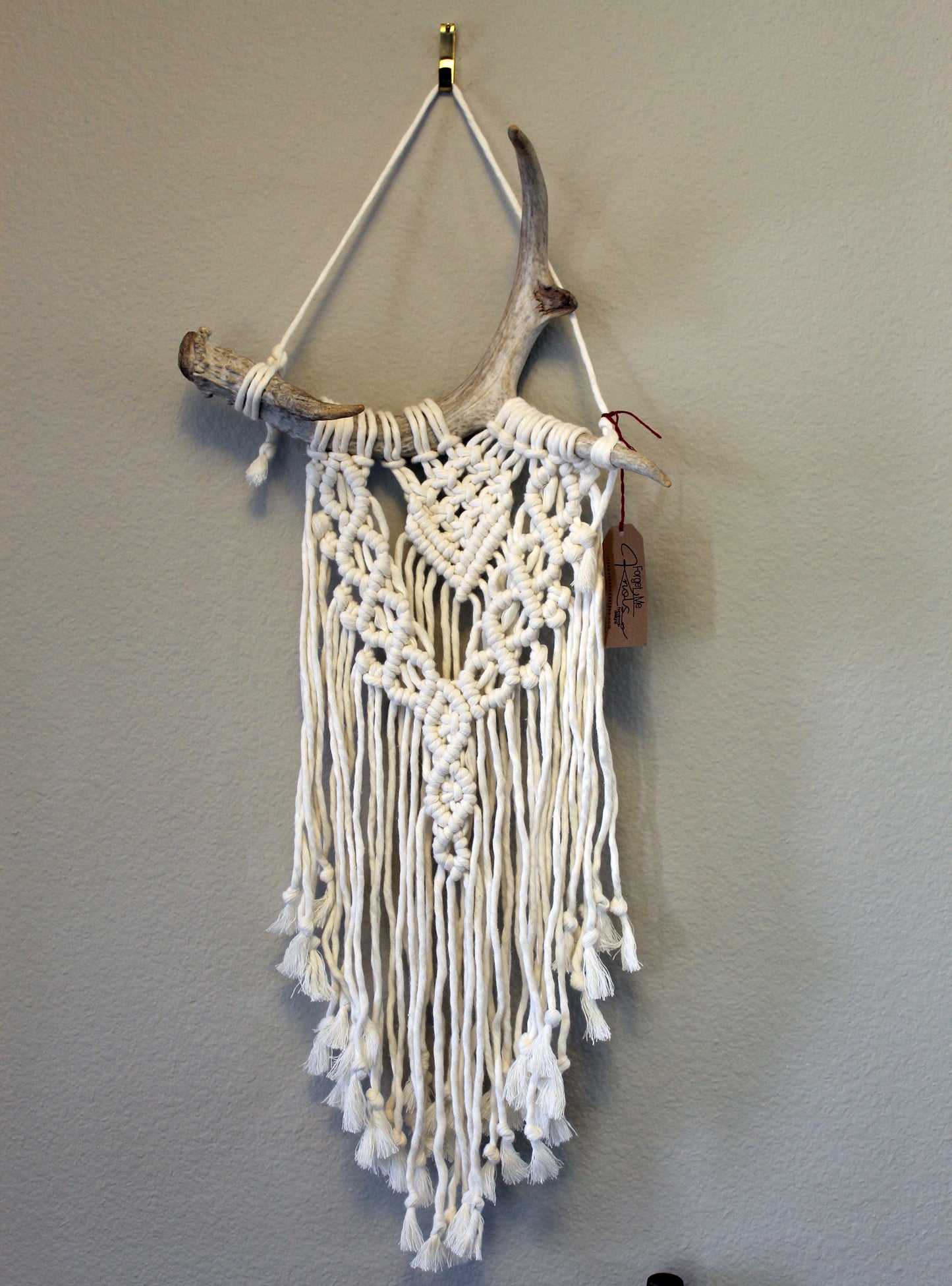 ONE-OF-A-KIND Forget Me Knots Antler Wall Hanging-Medium image 3