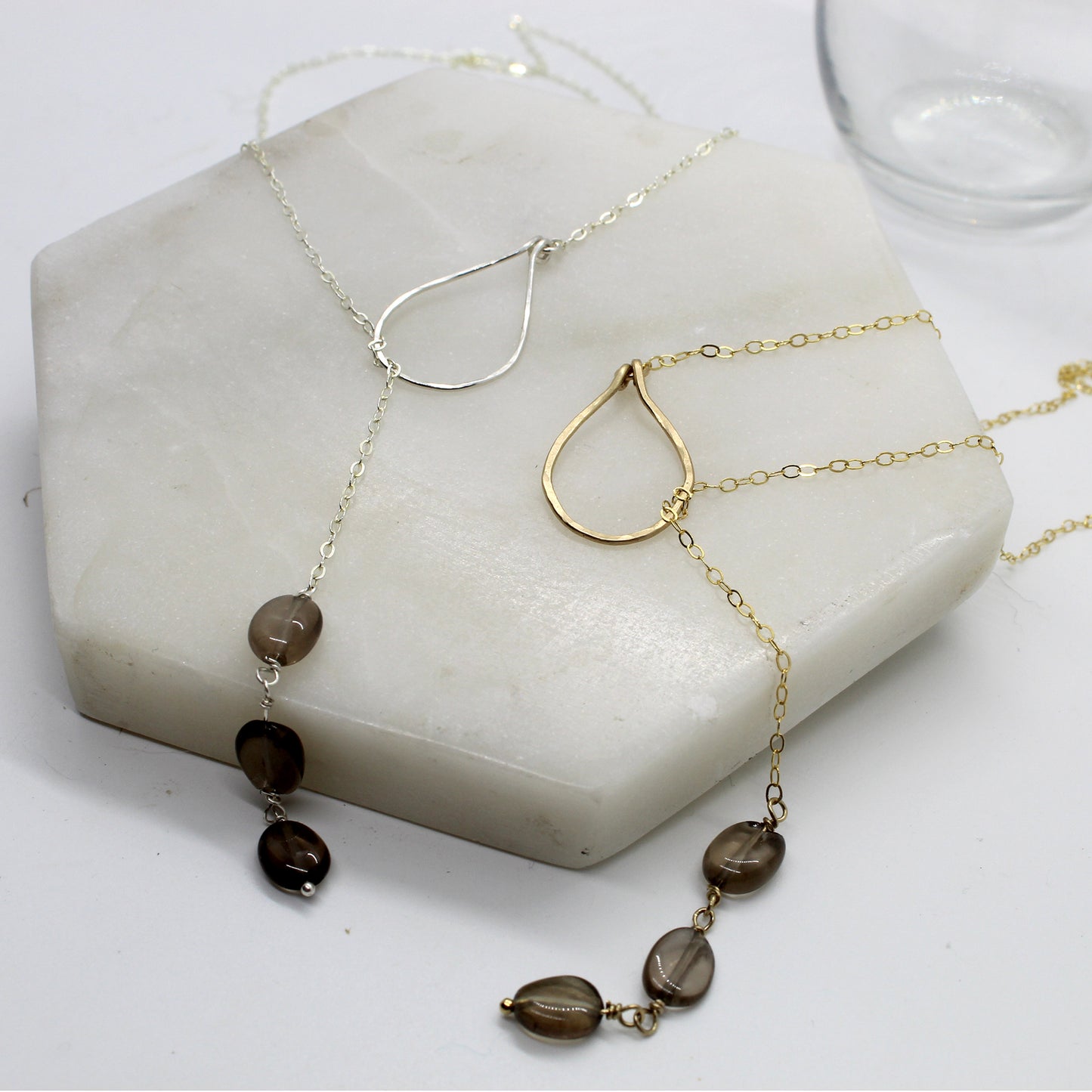 Bridgette Smoky Quartz Lariat Necklace image 1