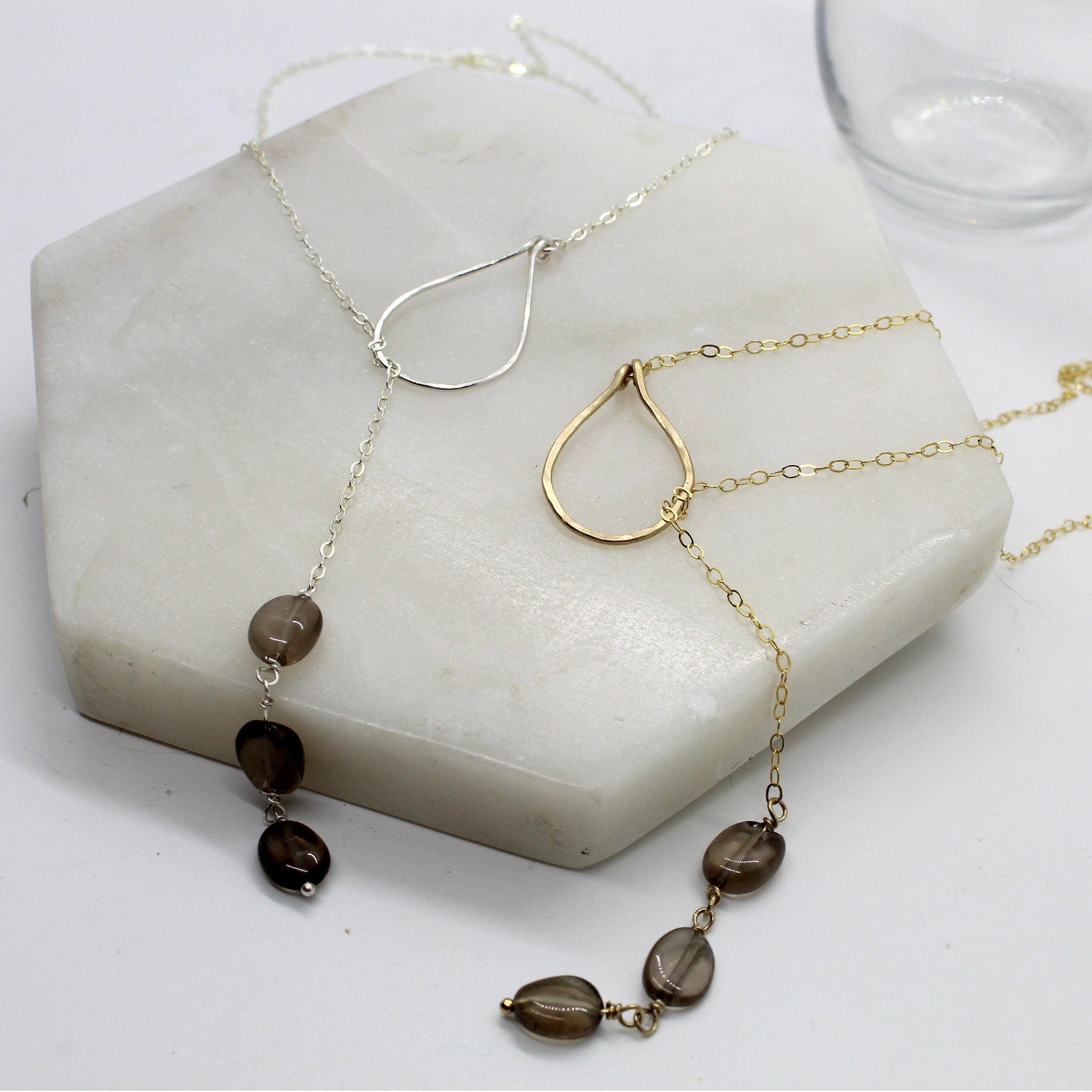 Bridgette Smoky Quartz Lariat Necklace image 1