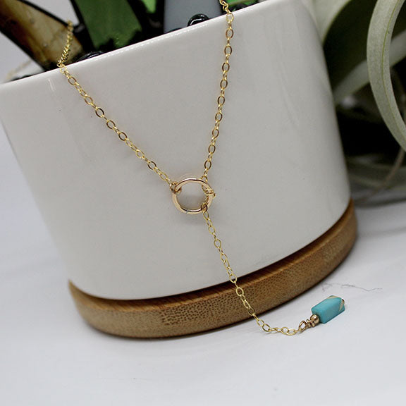 Turquoise Lariet Necklacet image 1