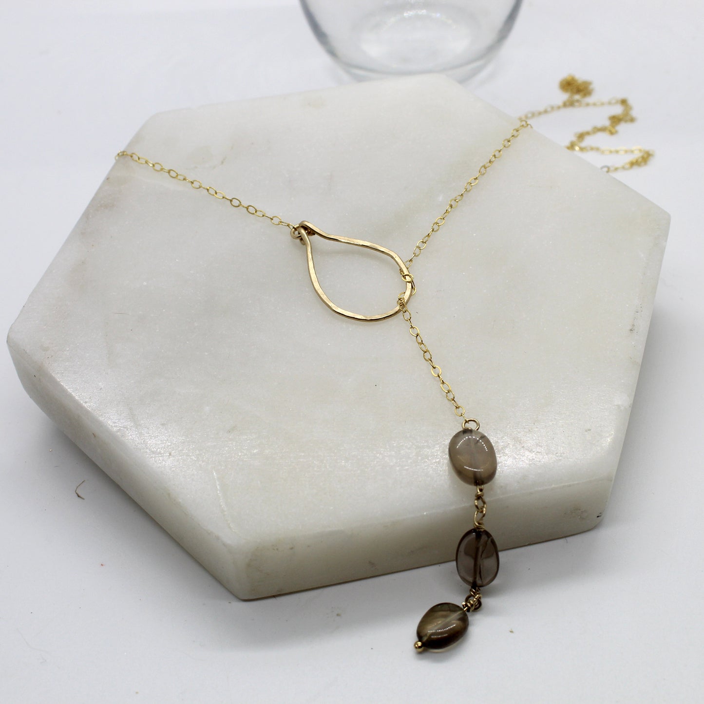 Bridgette Smoky Quartz Lariat Necklace image 5