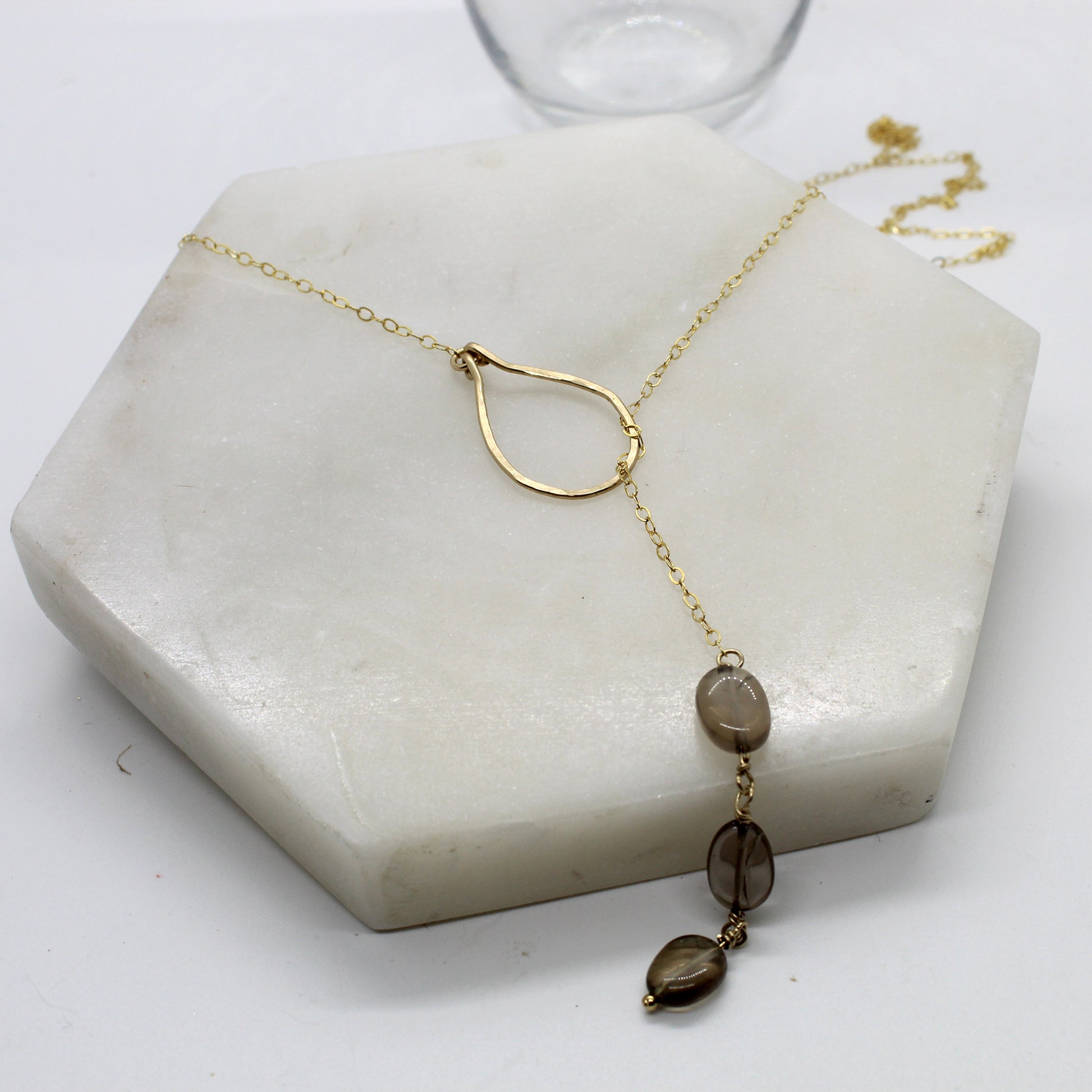 Bridgette Smoky Quartz Lariat Necklace image 5