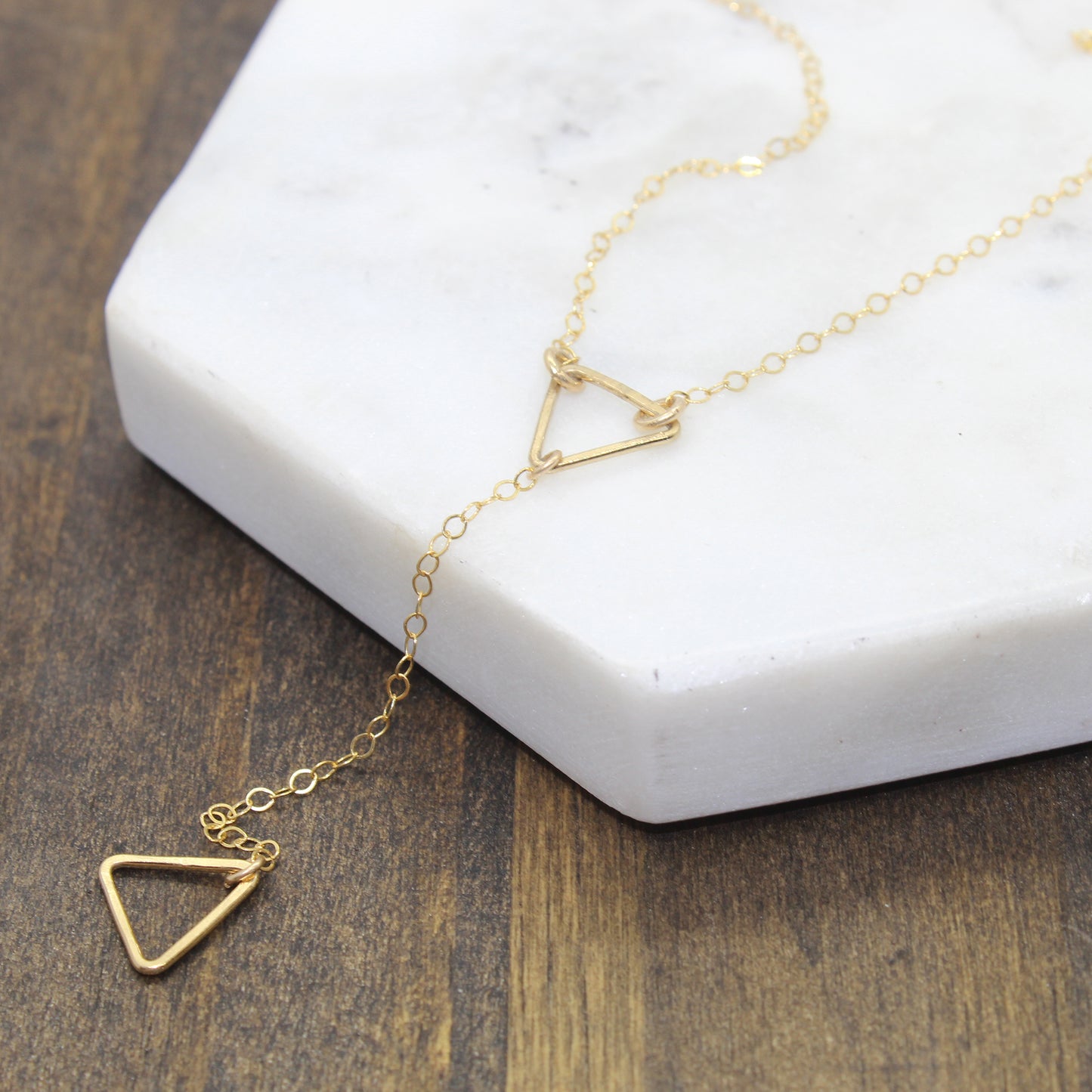 Triangle Drop "Y" Necklace image 2