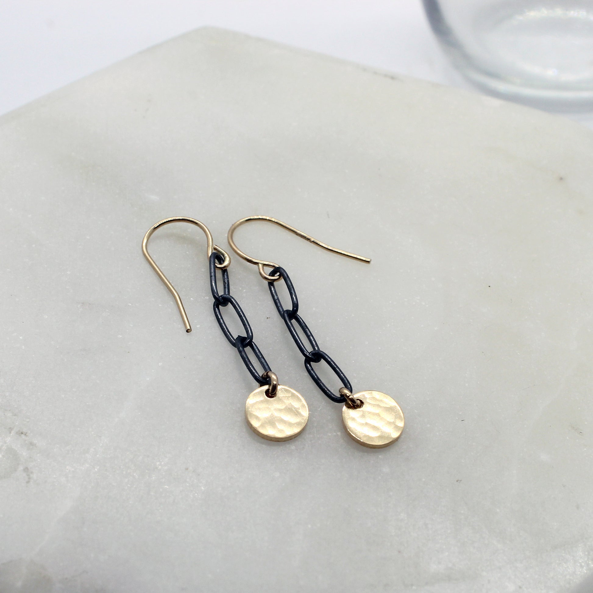 Dark Coin Link Earrings image 4