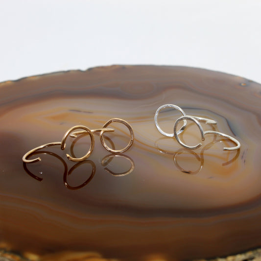 Circle Huggie Earrings image 0