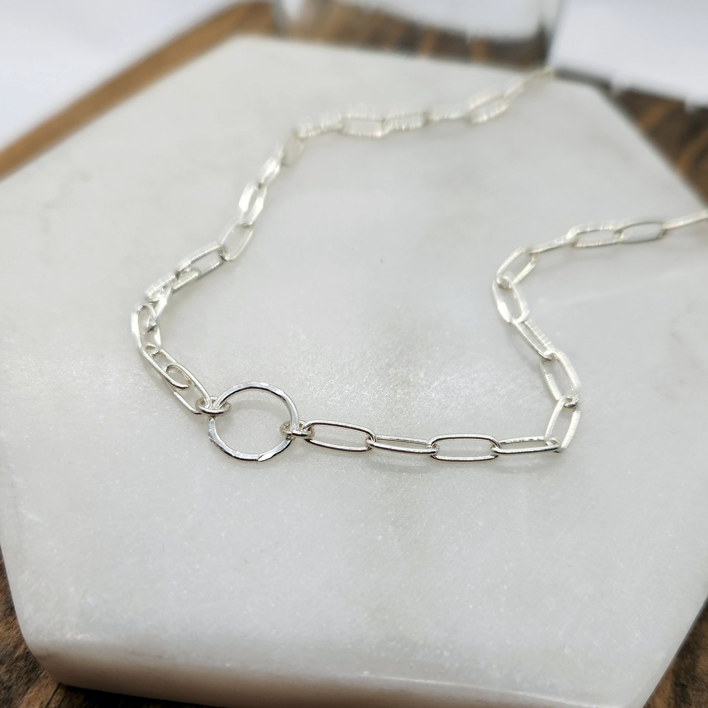 Paperclip Chain Circle Choker image 2