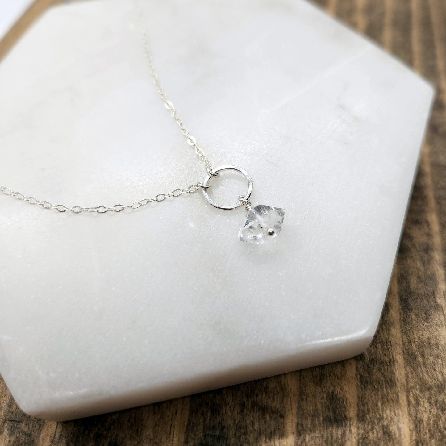 Herkimer Ring Drop Necklace image 2