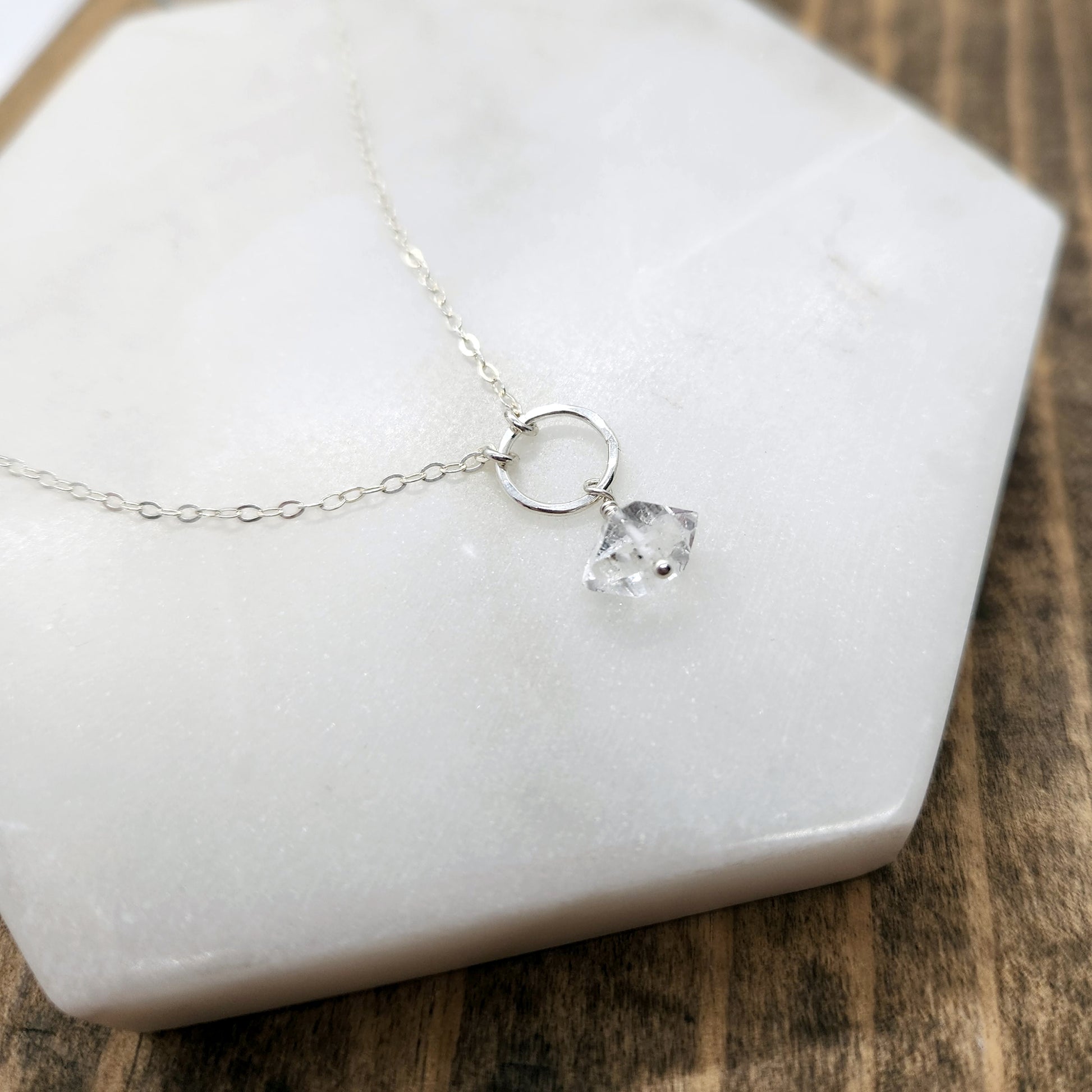 Herkimer Ring Drop Necklace image 2