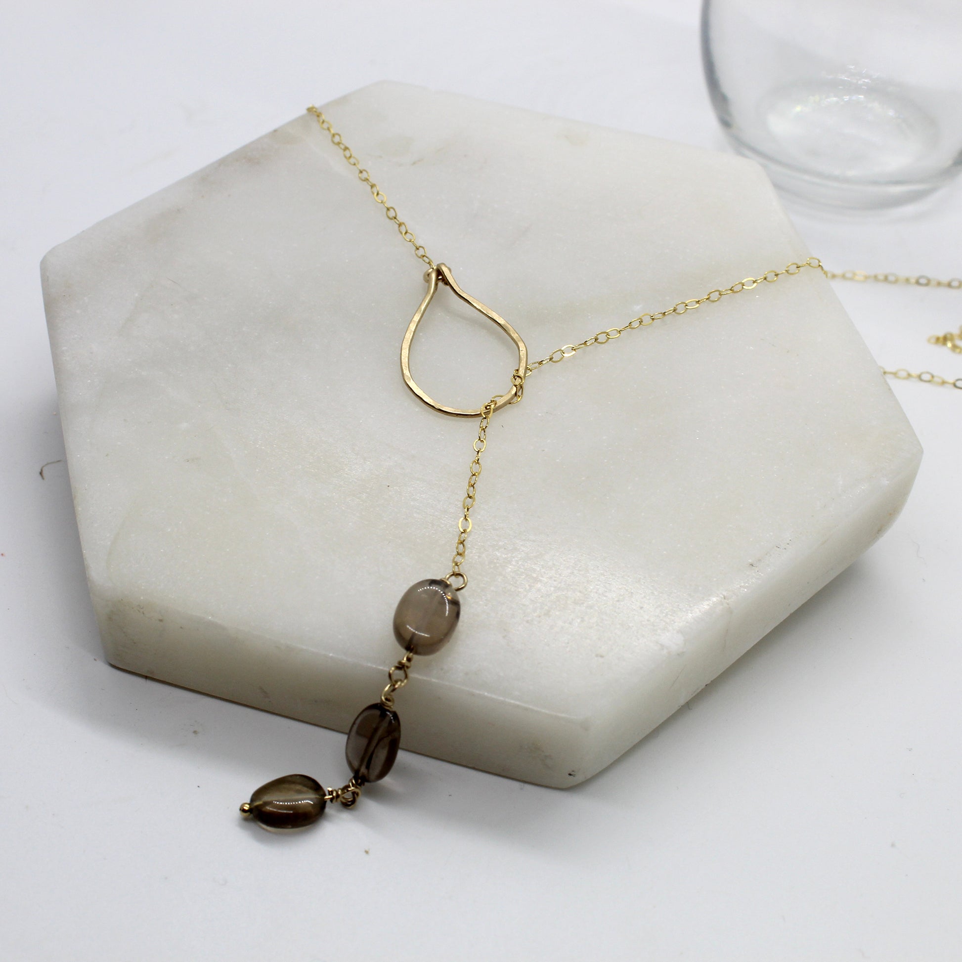 Bridgette Smoky Quartz Lariat Necklace image 4