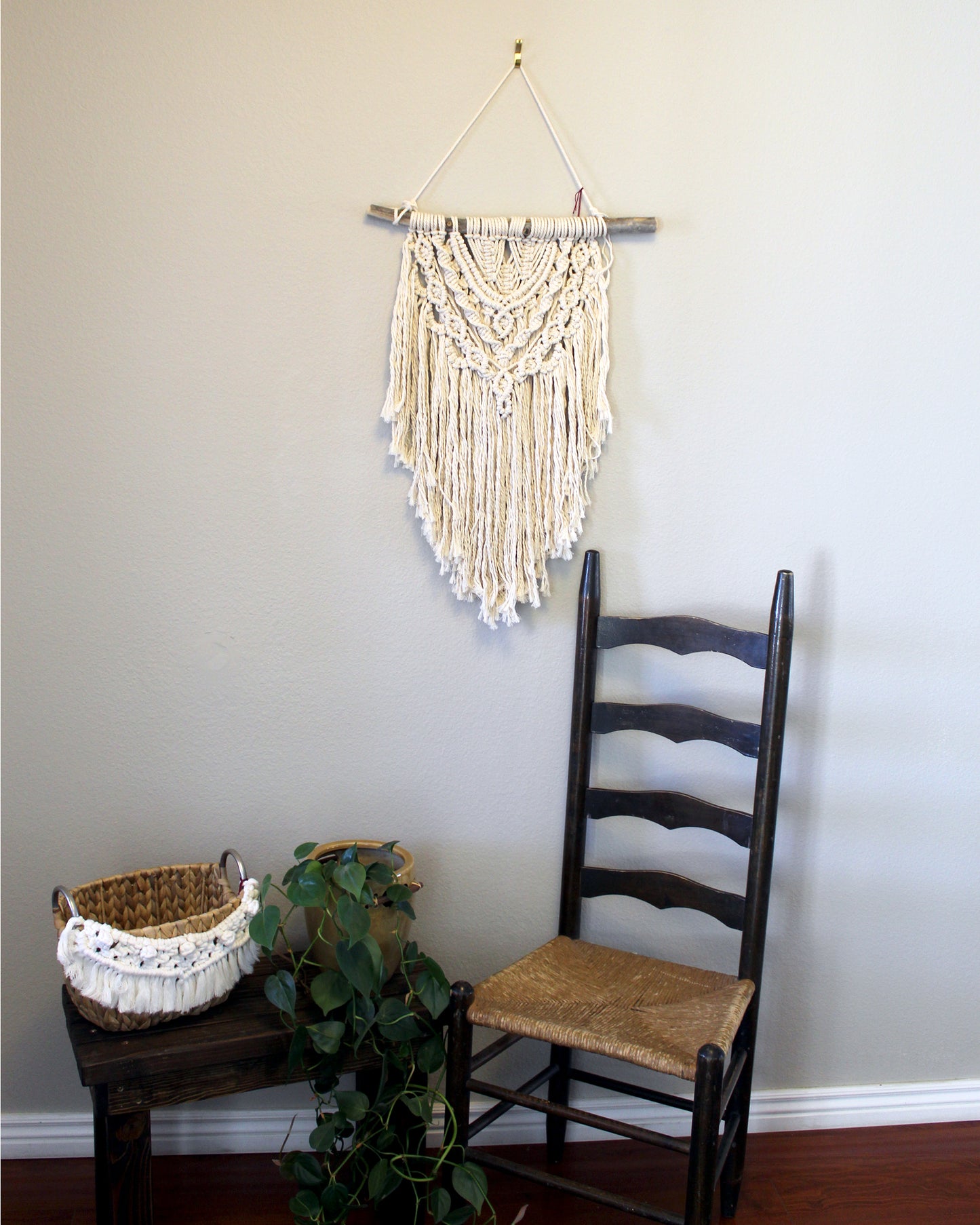 Forget Me Knots Bohemian Spirit Macrame Wall Hanging-Medium image 1