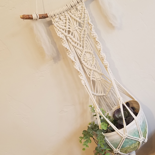 Forget Me Knots Macrame Wall Plant Hanger image 0