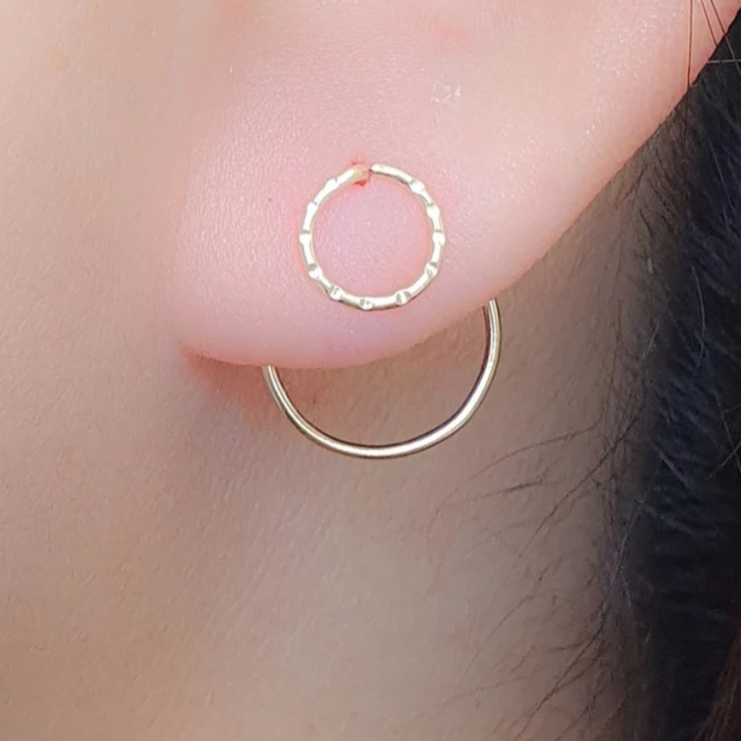 Circle Ear Jacket Earrings image 1