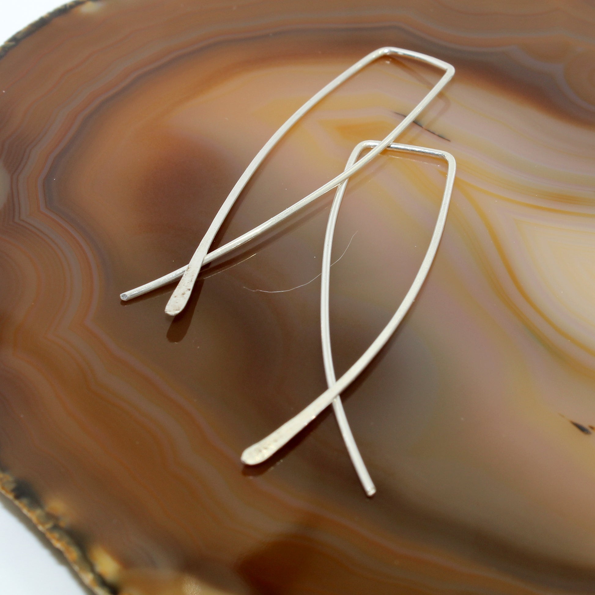 Large Criss-Cross Slider Earrings image 1